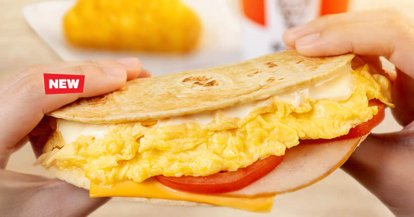 Featured image for KFC S'pore launches new breakfast Eggcellent Sunrise Flatbread from 20 July 2023