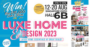 Featured image for Luxe Home & Design 2023 at Singapore Expo from 12 – 20 Aug 2023