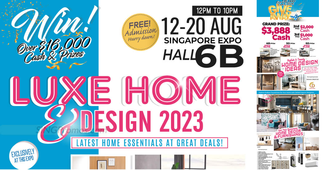 Featured image for Luxe Home & Design 2023 at Singapore Expo from 12 - 20 Aug 2023