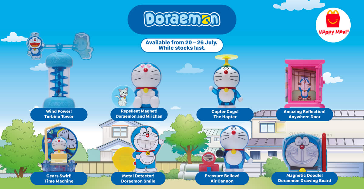 Featured image for McDonald's S'pore latest Happy Meal features Doraemon toys till 26 July 2023