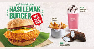 Featured image for McDonald’s Nasi Lemak Burger returns with a new sambal sauce and chicken patty from 27 July 2023