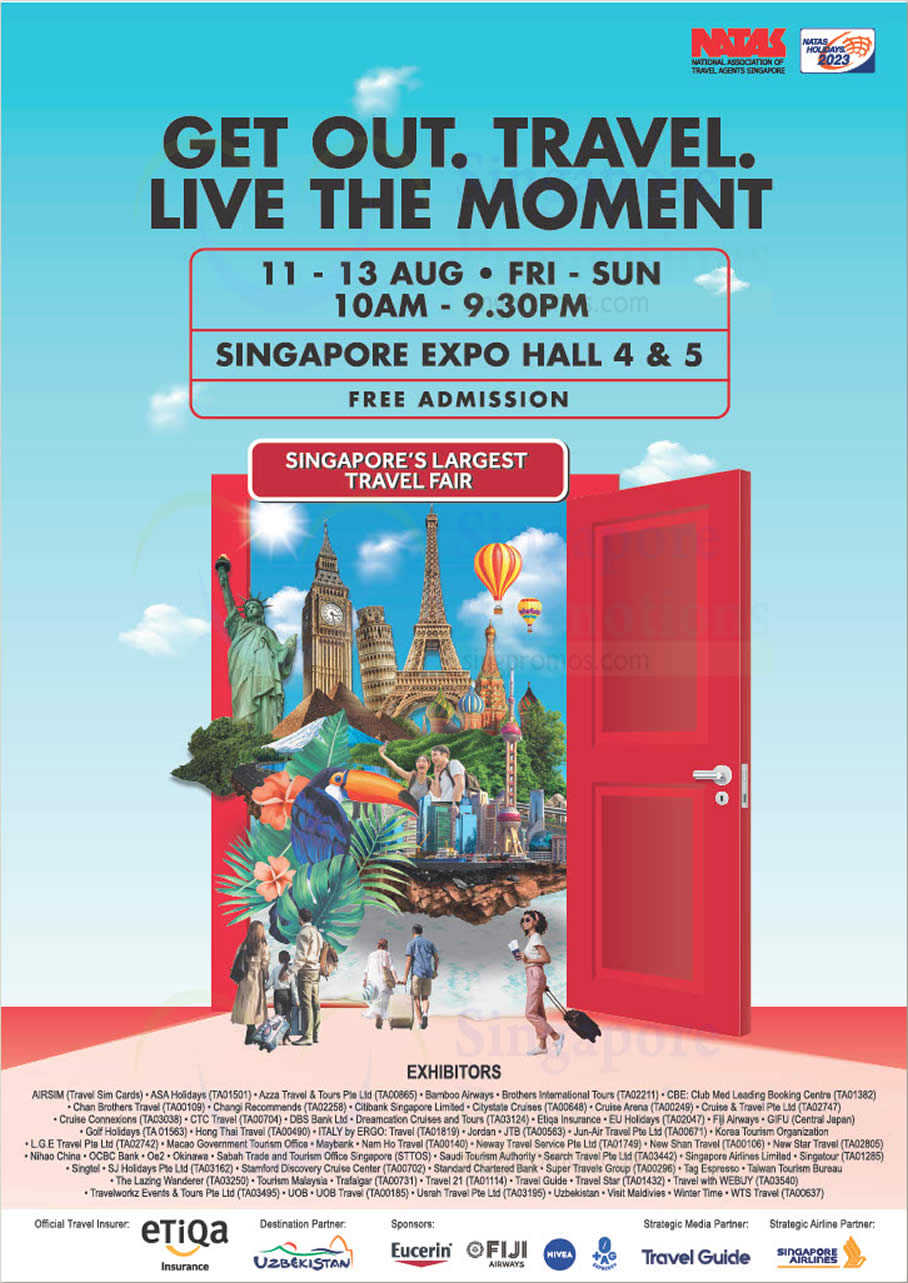 NATAS Travel Fair 2023 (Aug 2023) at Singapore Expo from 11 13 Aug 2023