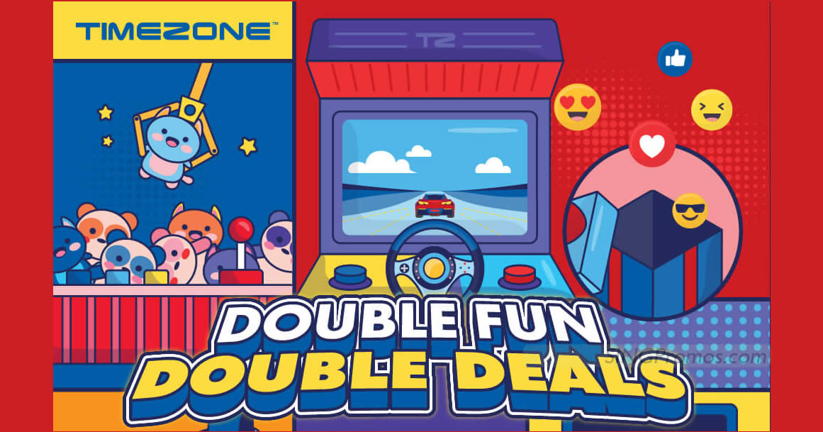 Featured image for Timezone 100% extra game credits Double Deals promotion from 25 - 31 Dec 2023
