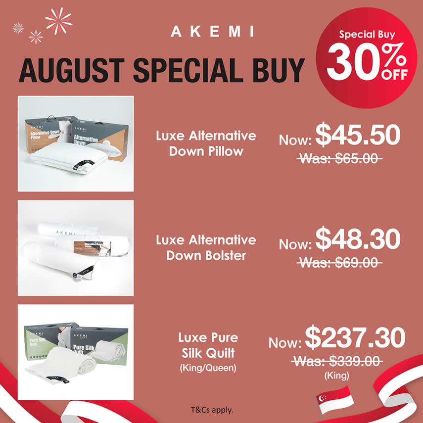 AKEMI has 30 off reg priced items and 10 off sale items in