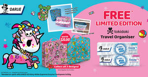 Featured image for Free tokidoki Travel Organiser with Darlie All Shiny White Supreme Enzyme Toothpastes from 17 Aug 2023