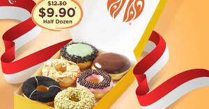 Featured image for J.CO Donuts selling half-dozen donuts at $9.90 (usual $12.30) till 9 Aug 2023
