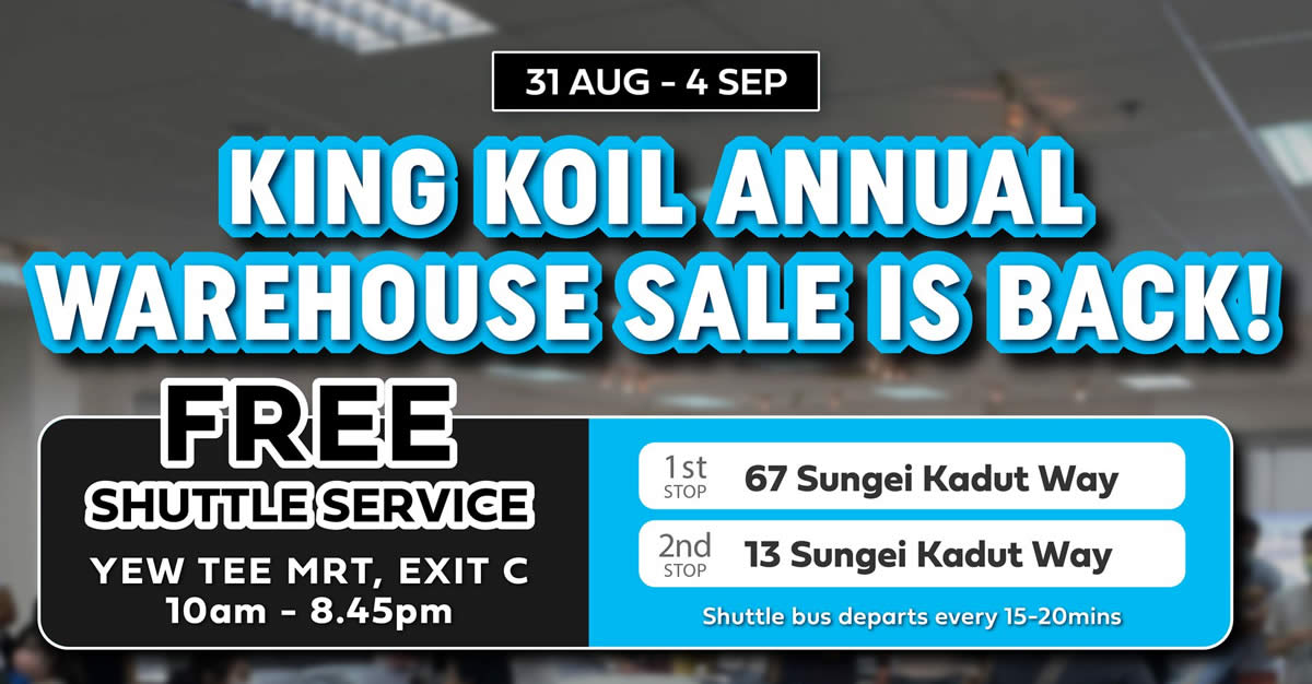 Featured image for King Koil Annual Warehouse Sale from 31 Aug - 4 Sep 2023