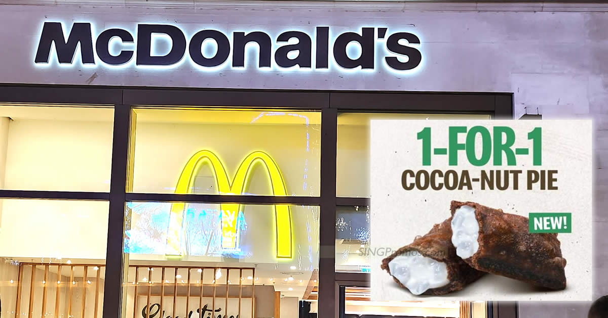 Featured image for Buy-1-Get-1-Free Cocoa-nut Pie at McDonald's S'pore outlets on 7 Aug 2023