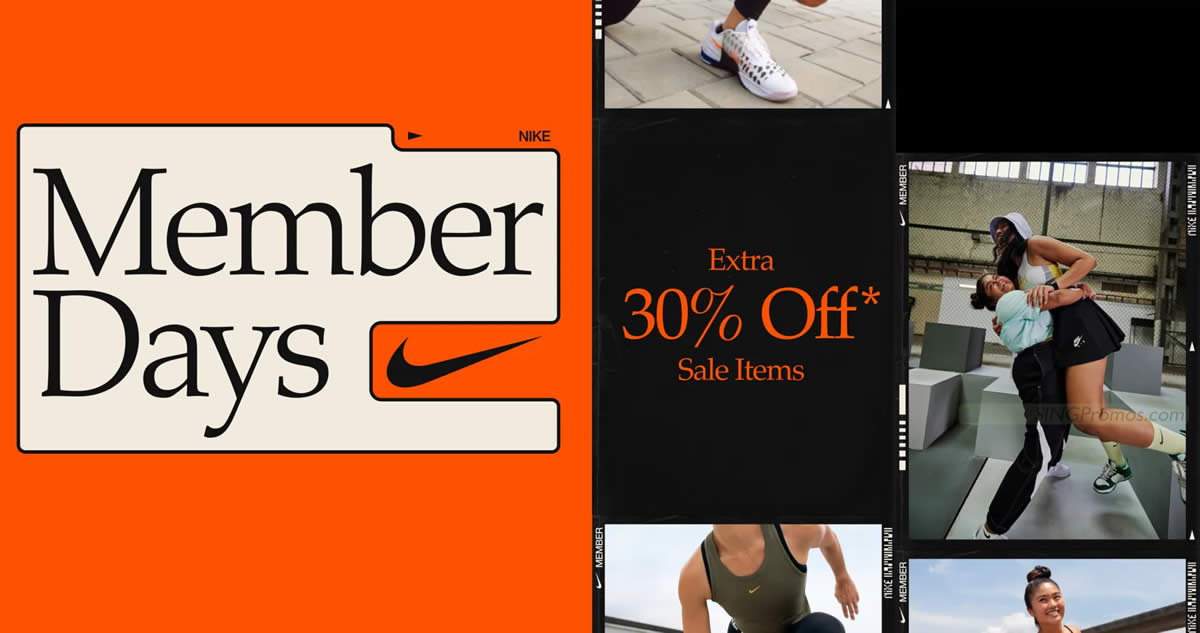 Featured image for Nike S'pore offers 30% off selected items with this Member Days sale promo code till 6 Aug 2023