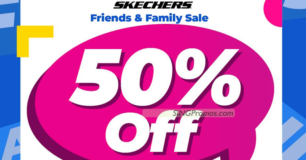 Featured image for Skechers S'pore offering 50% OFF Footwear and Apparel at online store till 10 Sep 2023