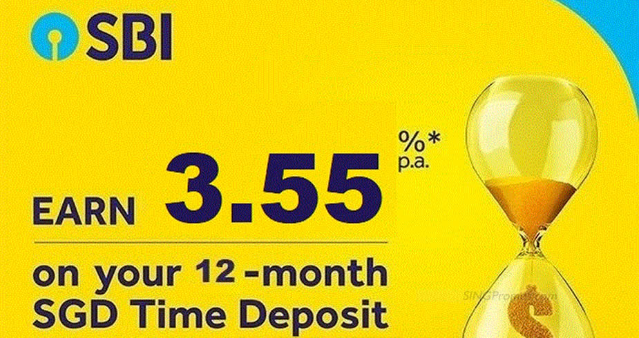 Featured image for State Bank of India S'pore offering 3.55% p.a. with latest SGD Time Deposit promo from 22 Aug 2023