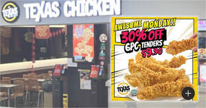 Featured image for Texas Chicken S’pore offering $9.90 6pc tenders on Monday, 21 Aug 2023