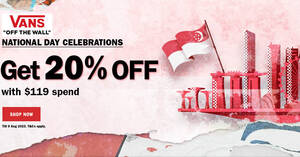 Featured image for Vans S’pore offering 20% off selected items National Day sale till 9 Aug 2023