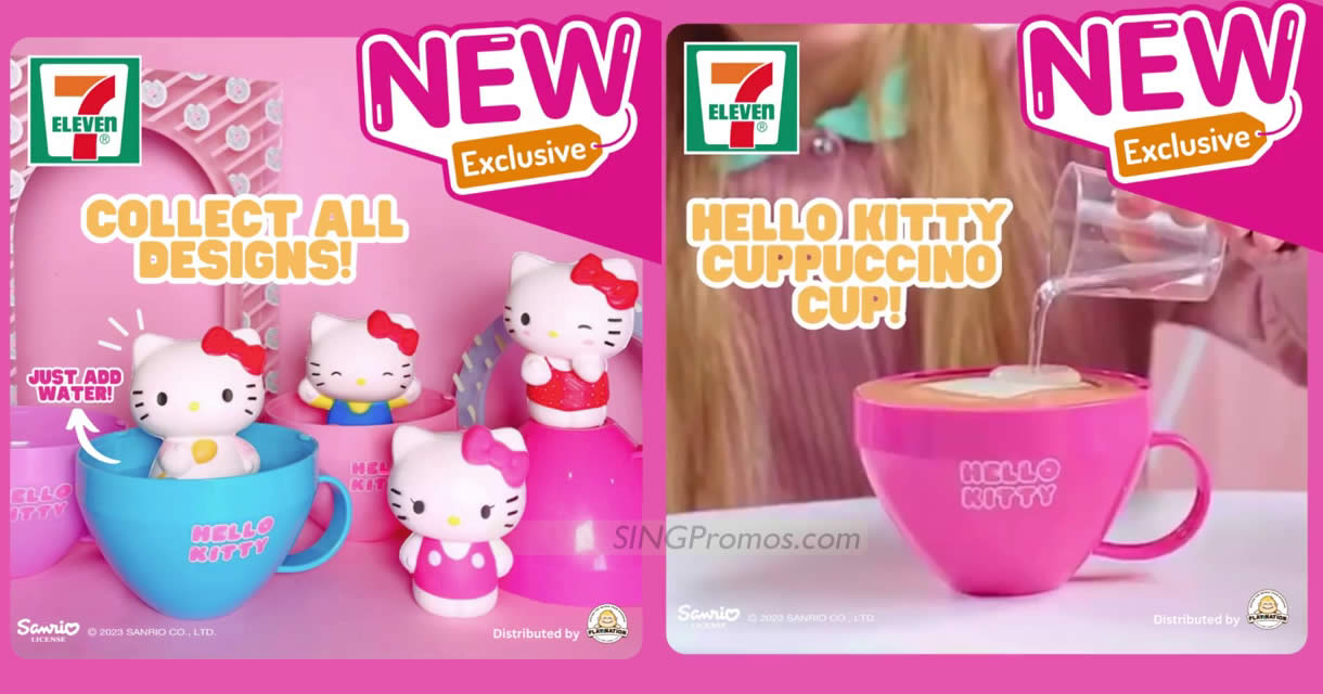 Featured image for 7-Eleven S'pore has new Hello Kitty Cappuccino Cups, just add water and magic happens (From 1 Sep 2023)