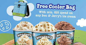 Featured image for Ben & Jerry’s giving away free cooler bag when you spend $25 at selected stores from 20 Sep 2023