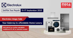 Featured image for Electrolux Mega Sale at SAFRA Toa Payoh till 17 Sep 2023