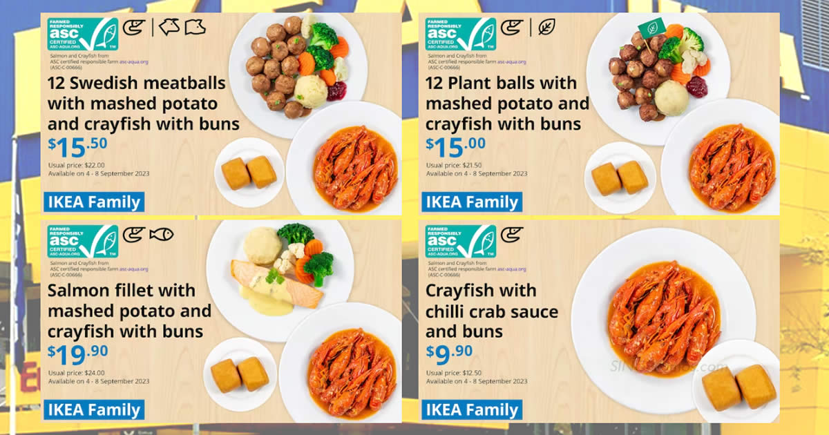 Featured image for IKEA Restaurants "Kids Eat Free" promo returns plus other dining offers at S'pore outlets from 4 - 8 Sep 2023