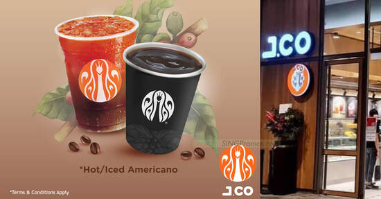 J.CO Donuts Buy 1 Get 1 Free for Hot / Iced Americano at S’pore outlets on 1 Oct 2023