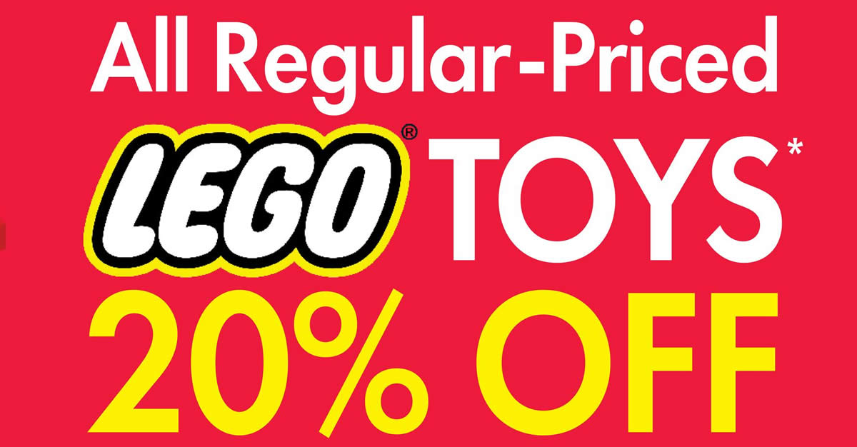 Featured image for 20% OFF all reg-priced LEGO toys at OG online and retail stores on weekends till 24 Sep 2023
