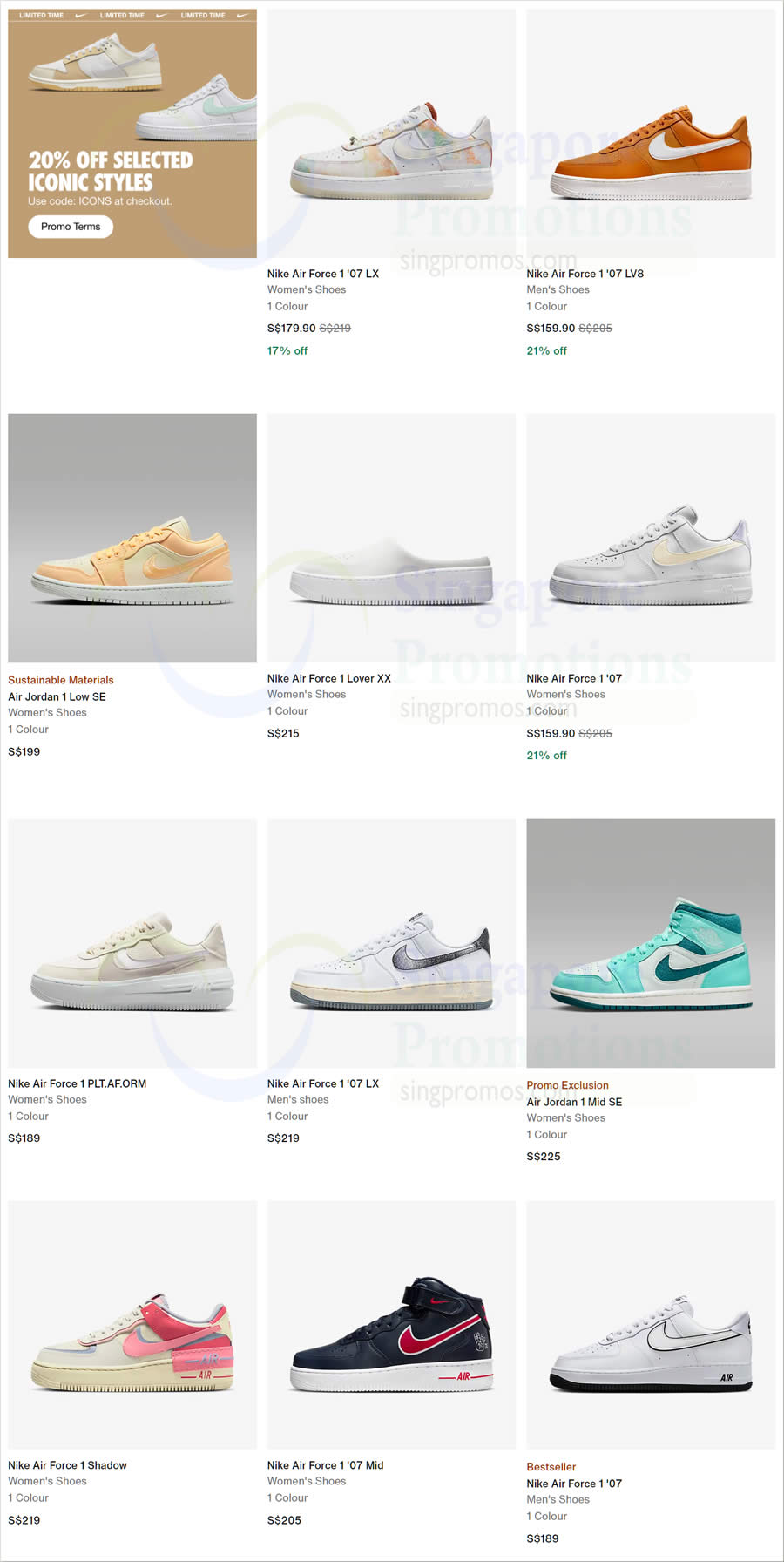 Nike 20 outlet off promo code