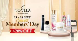 Featured image for Novela Members’ Day Promo Up to 70% Off Top Beauty Brands, Free Gifts & More!