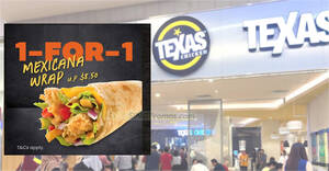 Featured image for Texas Chicken S’pore has Buy-1-Get-1-Free Mexicana Wrap till 8 Jan, pay only S$4.25 each