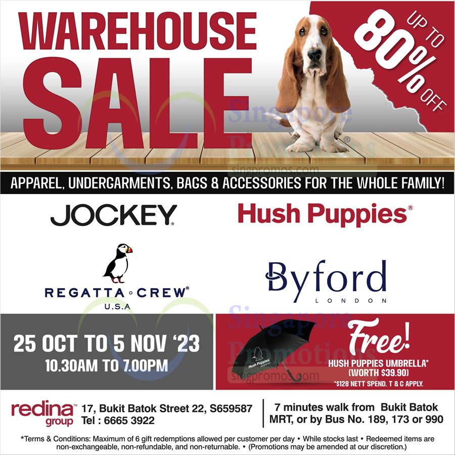 Hush Puppies Apparel Up To 80 Off Warehouse Sale from 25 Oct 5