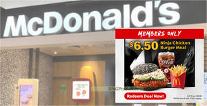 Featured image for (EXPIRED) McDonald’s S’pore offering $6.50 Ninja Chicken Burger Meal (usual from S$9.30) deal till 22 Oct 2023