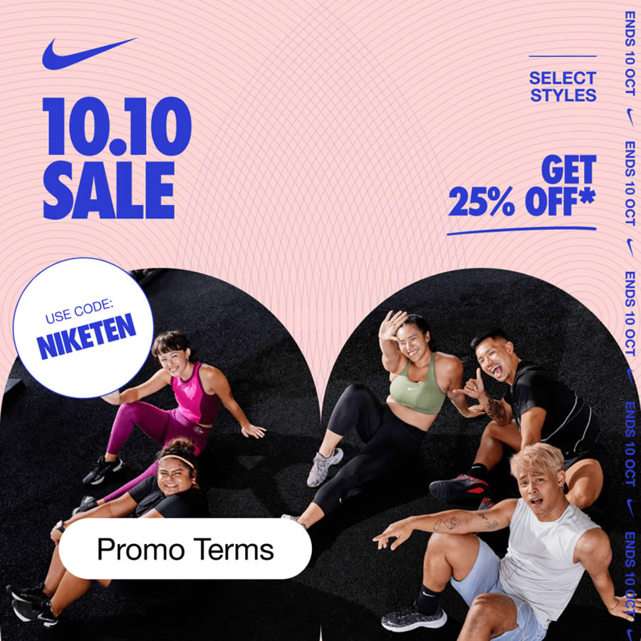 Nike 10 hotsell promo code