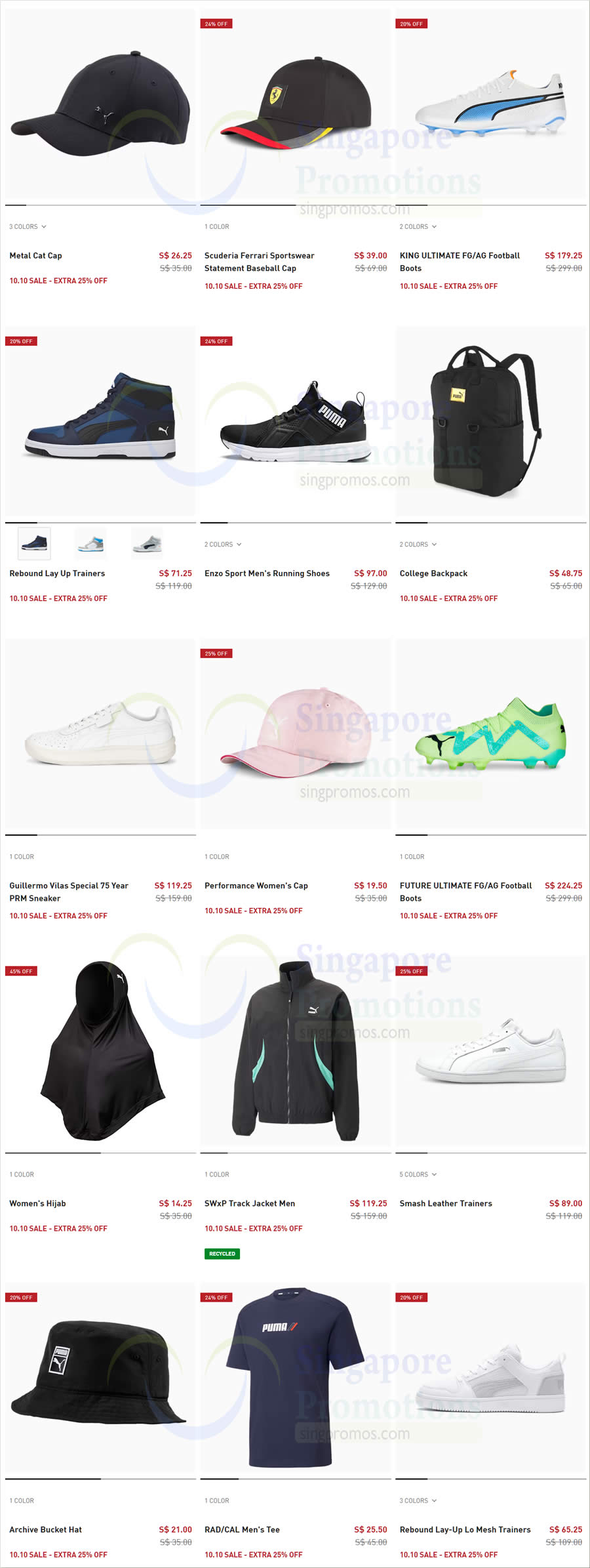 PUMA S pore 10.10 promo offers 25 off sitewide at online store