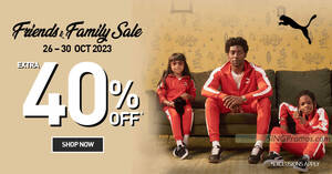 Featured image for PUMA S’pore has 40% off over 1,000 products in online Friends & Family Sale promo till 30 Oct 2023