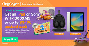 Featured image for SingSaver 101! Milestone Giveaway x SCB Simply Cash Credit Card Exclusive: Up To S$575 gifts & more!