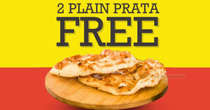 Featured image for (EXPIRED) Springleaf Prata Place giving away 2 pieces of Plain Prata at their new E!Avenue outlet on 23 Oct 2023
