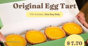Featured image for (EXPIRED) Tai Cheong Bakery S’pore selling boxes of 4 Original Egg Tarts at S$7.70 per box on 17 Oct 2023