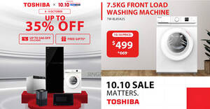 Featured image for Up to 35% off Toshiba Crazy Home Appliance Extravaganza online till 9 Oct 2023