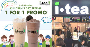 Featured image for (EXPIRED) iTEA offering 1-for-1 promo for children 16 years old and under from 6 – 8 Oct 2023