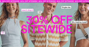 Featured image for Cotton On offering 30% OFF sitewide Black Friday promotion at S’pore online store till 27 Nov 2023