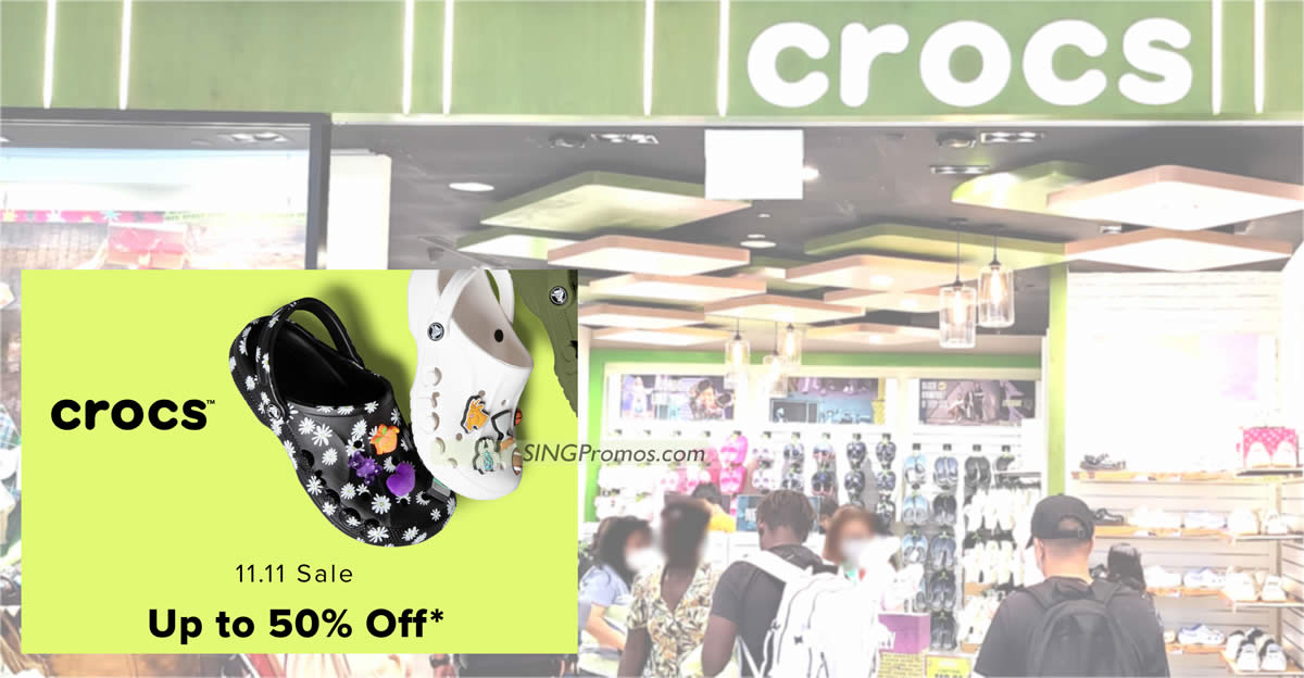 Featured image for Crocs 11.11 Sale offers up to 50% off at S'pore online store till 16 Nov 2023