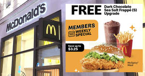 Featured image for (EXPIRED) Free Dark Chocolate Sea Salt Frappe (S) Upgrade with purchase of McSpicy meal from 14 – 15 Nov 2023