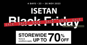 Featured image for (EXPIRED) Isetan S’pore 10% Direct Discount Black Friday Sale from 23 – 26 Nov 2023