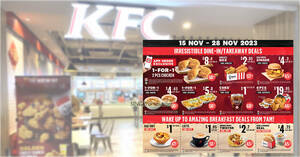 Featured image for (EXPIRED) KFC S’pore releases new ecoupons that lets you save more than 45% off from 15 – 28 Nov 2023