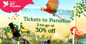 Featured image for Save 30% off Mandai Bird Paradise 2-to-go tickets for local residents till 17 Dec 2023