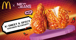 Featured image for McDonald’s S’pore x NewJeans: K-Sweet & Spicy Chicken McCrispy® from 2 Nov 2023