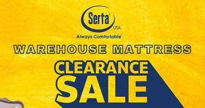 Featured image for Serta Warehouse Mattress Clearance Sale from 3 – 4 Nov 2023