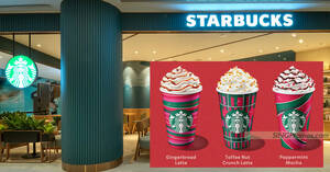 Featured image for (EXPIRED) Starbucks S’pore offering 50% off Christmas beverages at all stores on 7 Dec 2023, 5pm – 7pm