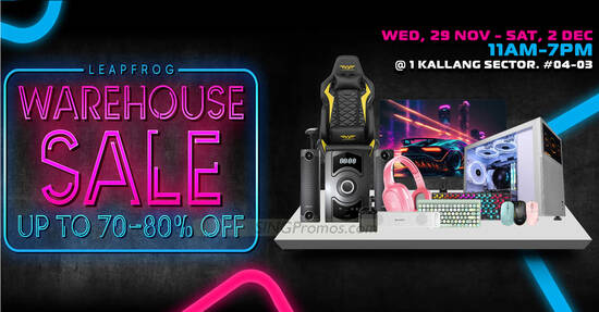 Up to 80% off Armaggeddon, SonicGear, Elysium and more warehouse sale from 29 Nov – 2 Dec 2023