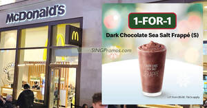 Featured image for (EXPIRED) Buy-1-Get-1-Free Dark Chocolate Sea Salt Frappé at McDonald’s S’pore outlets from 11 – 15 Dec 2023