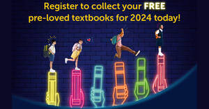 Featured image for (EXPIRED) Free preloved textbooks giveaway from 6 – 10 Dec 2023