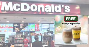 Featured image for (EXPIRED) McDonald’s S’pore giving away free Latte / Cappuccino all-day when you spend $1 from 23 – 24 Dec 2023
