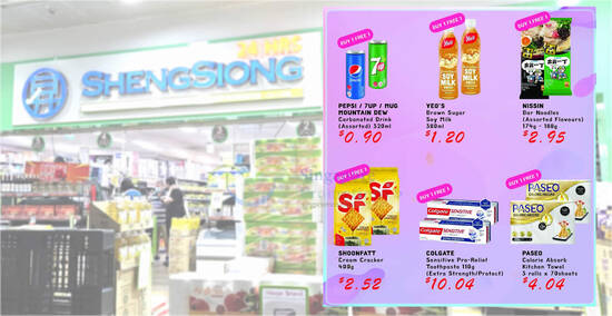 Sheng Siong 12.12 Specials has 1-for-1 Pepsi, 7UP, Yeo’s, Nissin, Colgate and more till 14 Dec